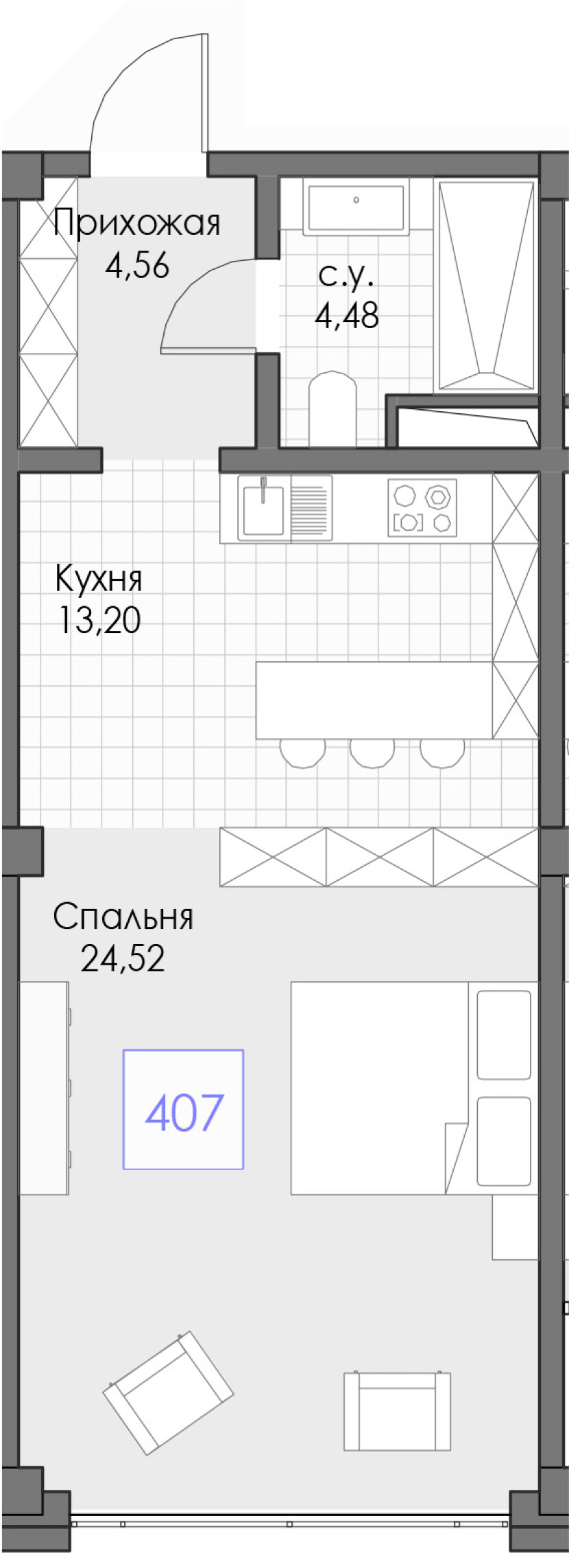 Планировка Номер #407