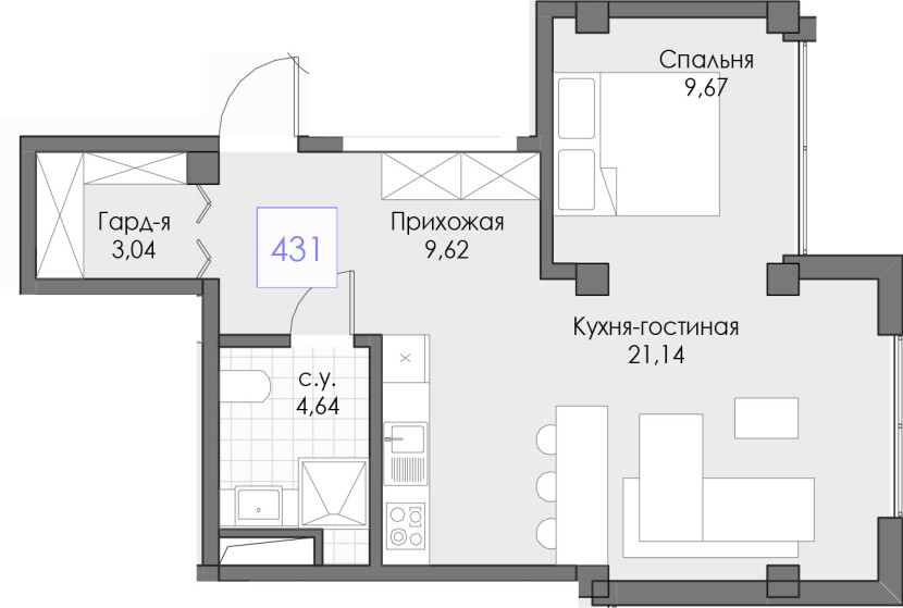 Планировка Номер #431